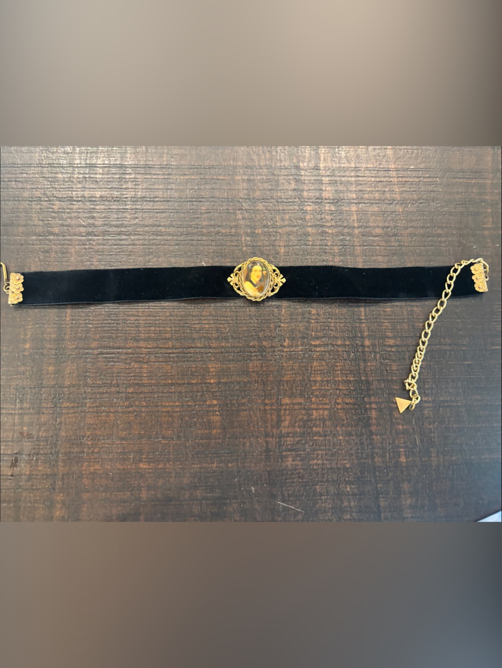 Vintage Signed ART Arthur Pepper Black Velvet Portrait Cameo Choker Necklace